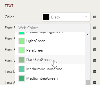 Report - Font Color Property