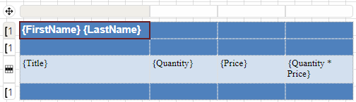 Table Data Region with Bound Data