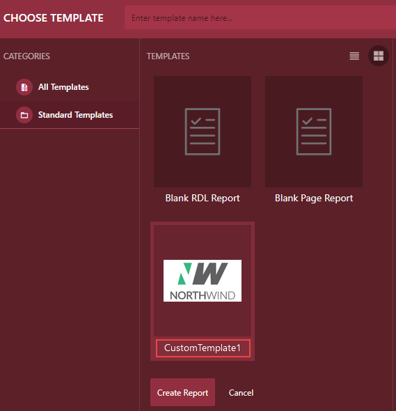 Create Custom Report Template | Wyn Documentation