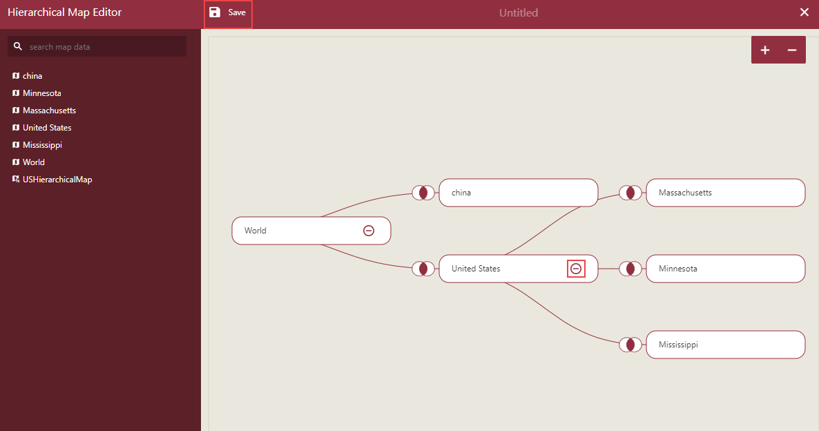 Existing Hierarchical Map as Child Node