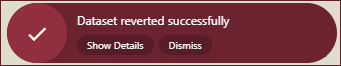Revert Dataset - Successful Reversion