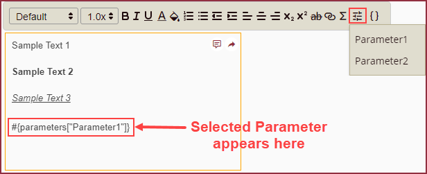 Rich Text - Insert Parameter