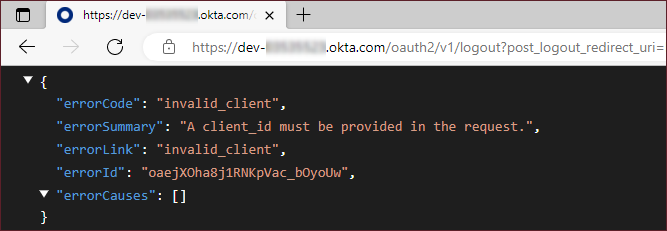 OKTA - Logout Function