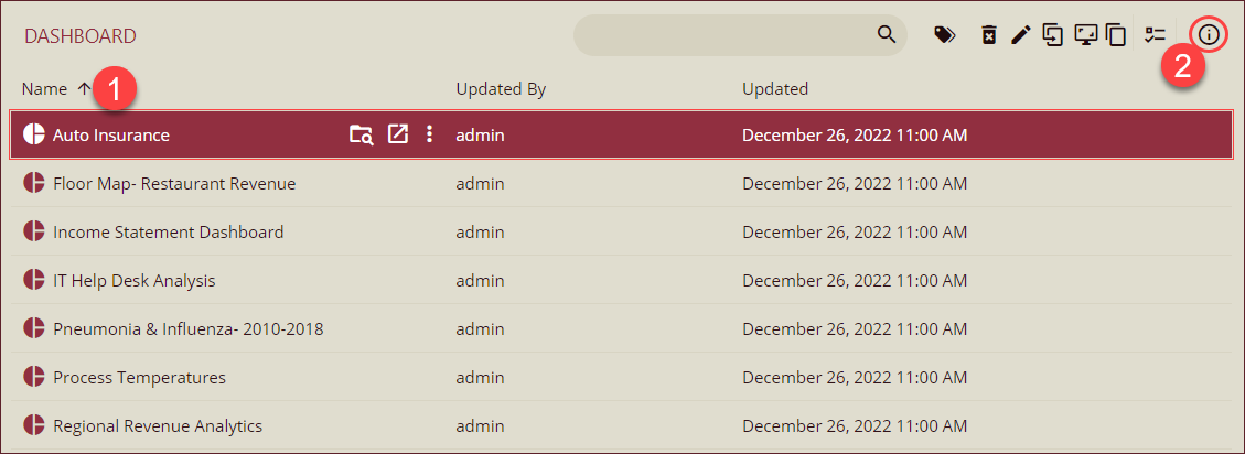 Document Binding - Click Info Icon