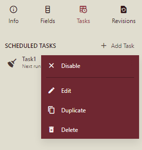 Modifying the scheduled task