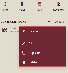 Modifying the scheduled task