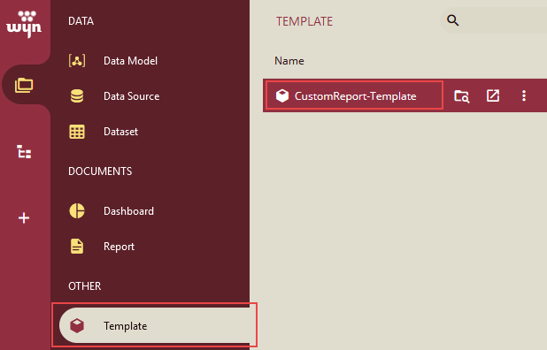 Copy report as report template