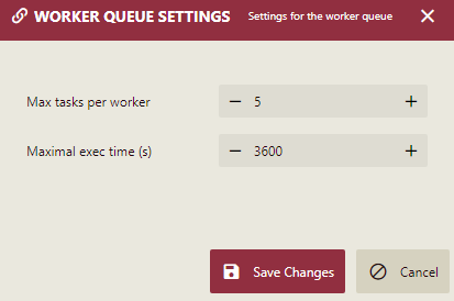 Settings properties for Worker Queue