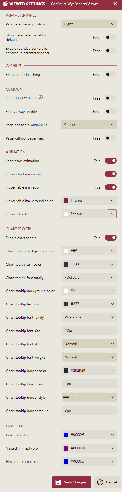 Viewer settings on Admin Portal