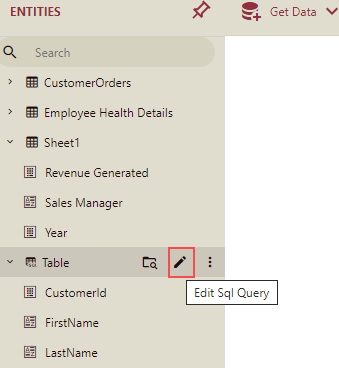 Edit Sql Queries Button