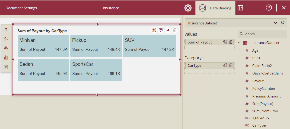 Bind Dataset to the KPI Kanban Scenario