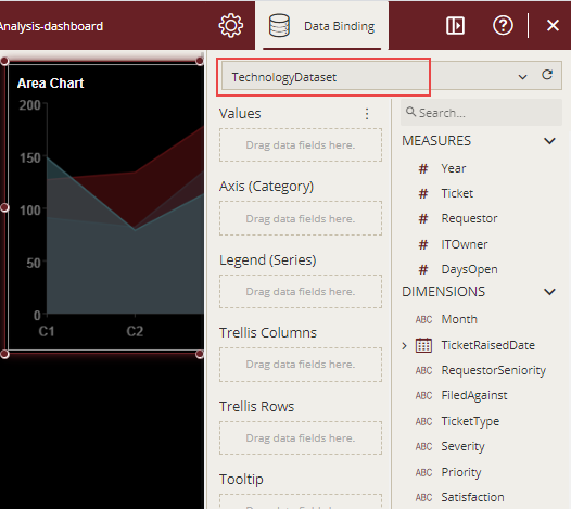 Adding a dataset to chart scenario