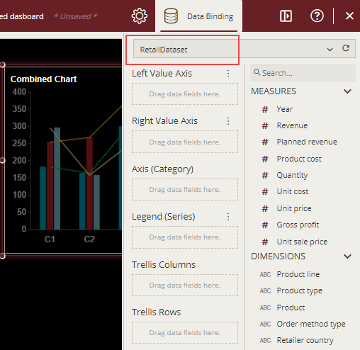 Adding a dataset to chart scenario