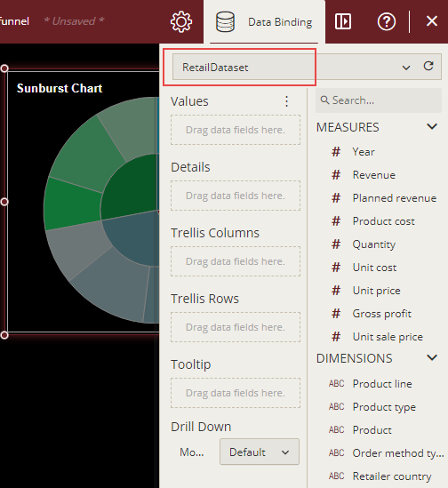 Adding a dataset to chart scenario