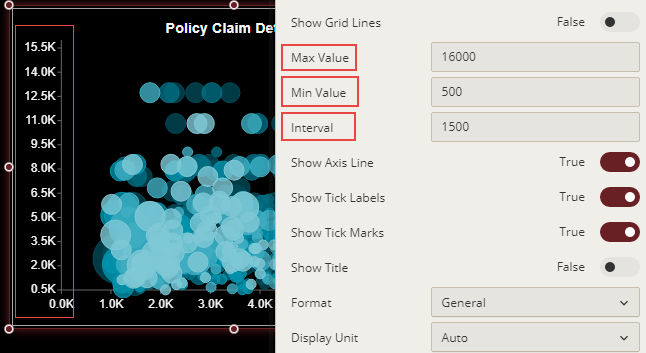 Changing axes titles in a chart scenario