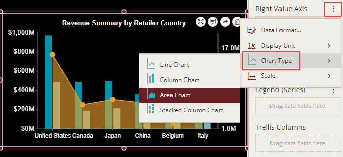 Changing chart type in a combined chart scenario