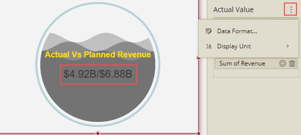 Formatting fields in a gauge