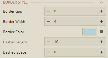 Modifying the border style in the scenario