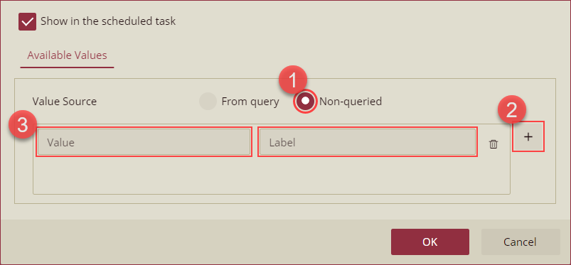 To add non-queried parameter values