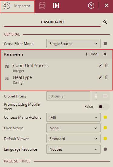 Add Parameters to Source Dashboard