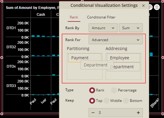 Setting the Advanced Ranking Filter