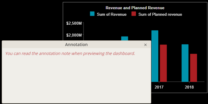 Seeing Annotation Note when Previewing Dashboard