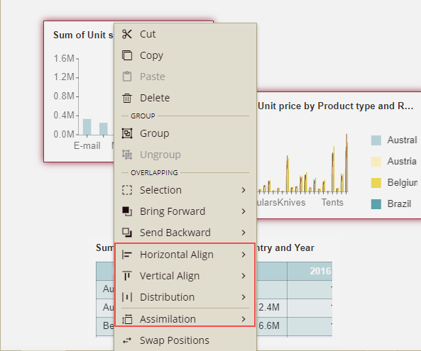 Context Menu Layout Settings