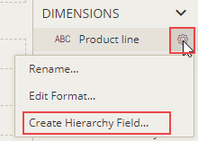 Selecting attribute in the data binding panel