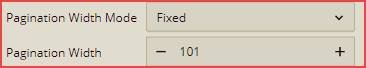 Pagination Width Mode Selected is Fixed