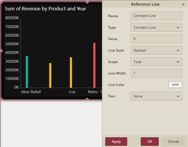 Reference Line Dialog