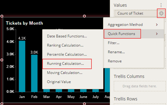 Selecting quick function