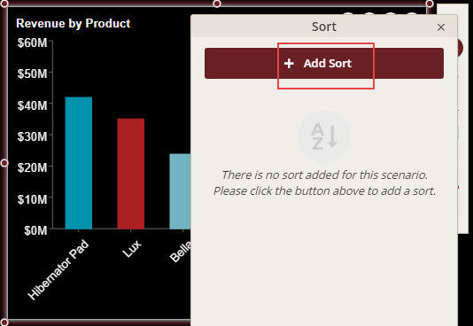 Specify the sorting conditions