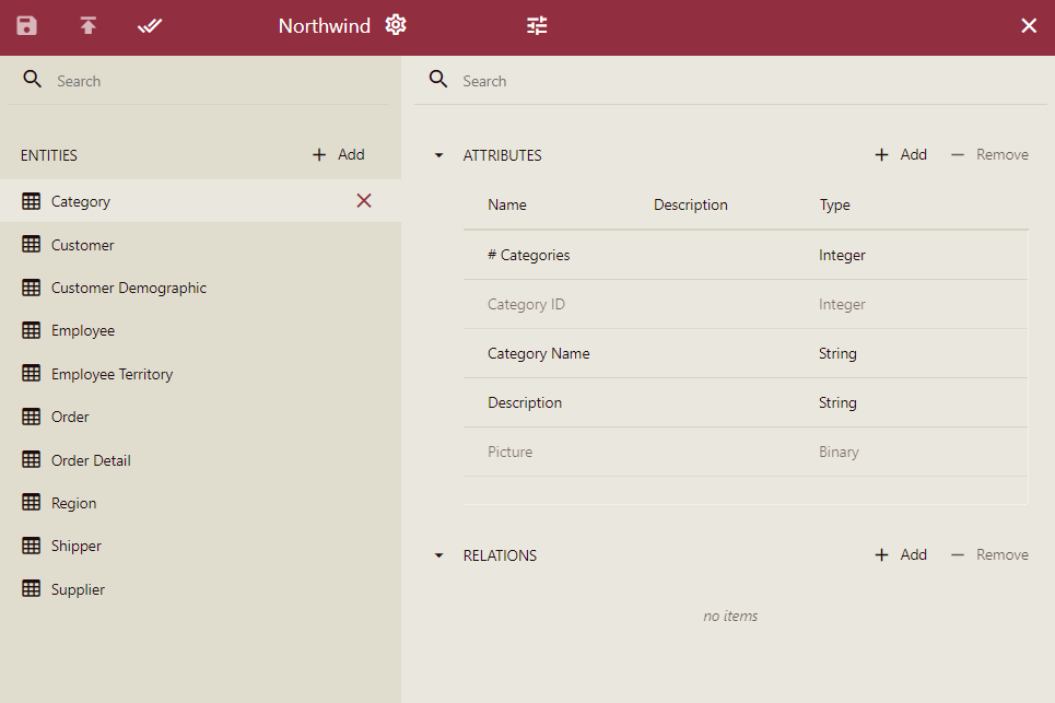 Viewing Data Model in the Designer