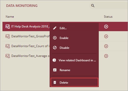 Delete Data Monitoring