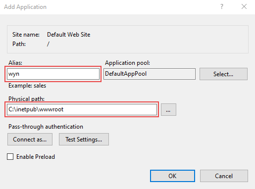 Specifying the path base as the sub-application's name