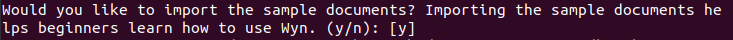Import Wyn sample documents