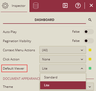 Modifying Dashboard Settings