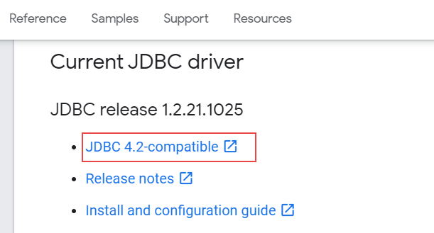 Download the JDBC driver