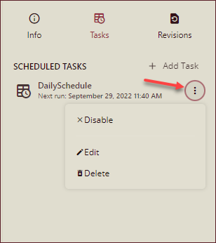 Manage Schedule Task for DataModel