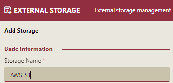 Give Storage Name