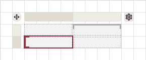 Default Tablix with four cells