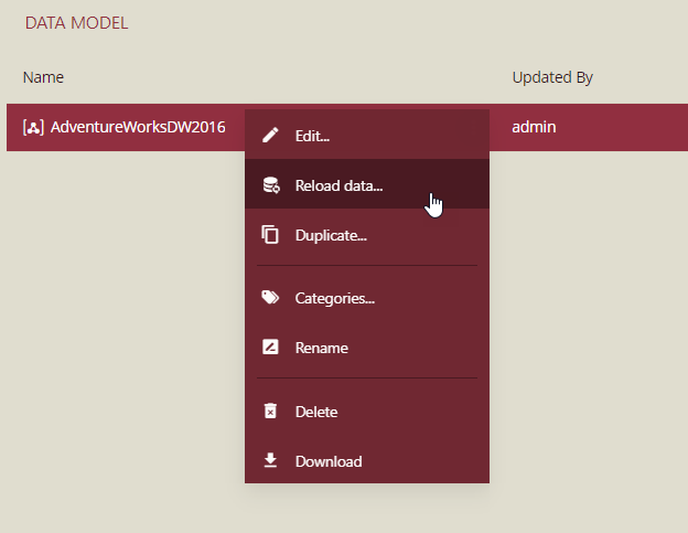 Select Cached Data Model