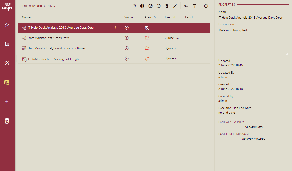 View Details of Data Monitoring