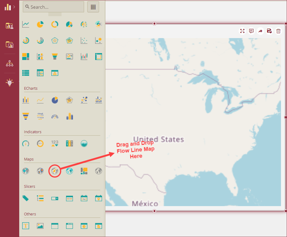 Add a Flow Line Map scenario to Dashboard