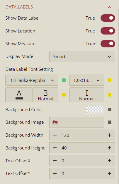 Inspector Panel - Data Labels