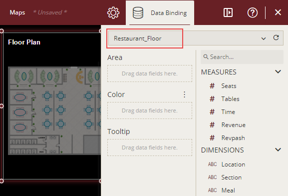 Adding a dataset to floor plan scenario